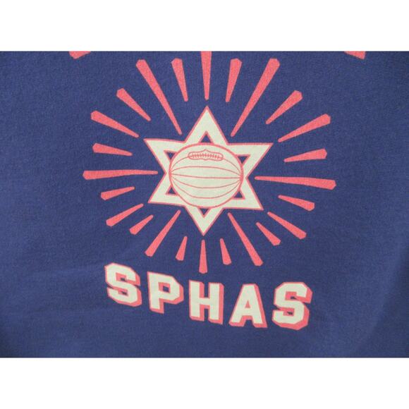 Ebbets Field Flannel (EFF) Phila Sphas Short Sleeve Sweatshirt Navy Size XXL - Picture 4 of 16